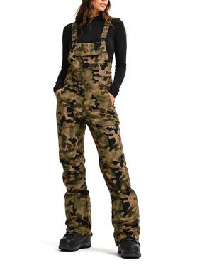 Burton Avalon Bib Snow Pant Camo Snowboard Ski Overalls